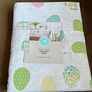 Martha Stewart Easter Eggs Theme Tablecloth 60”x102” New Pastel